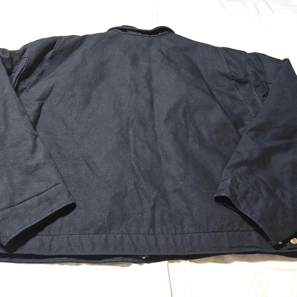 Carhartt Detroit Jacket Mens 4XL Black Blanket Lined Duck Canvas J0001 BLK USA